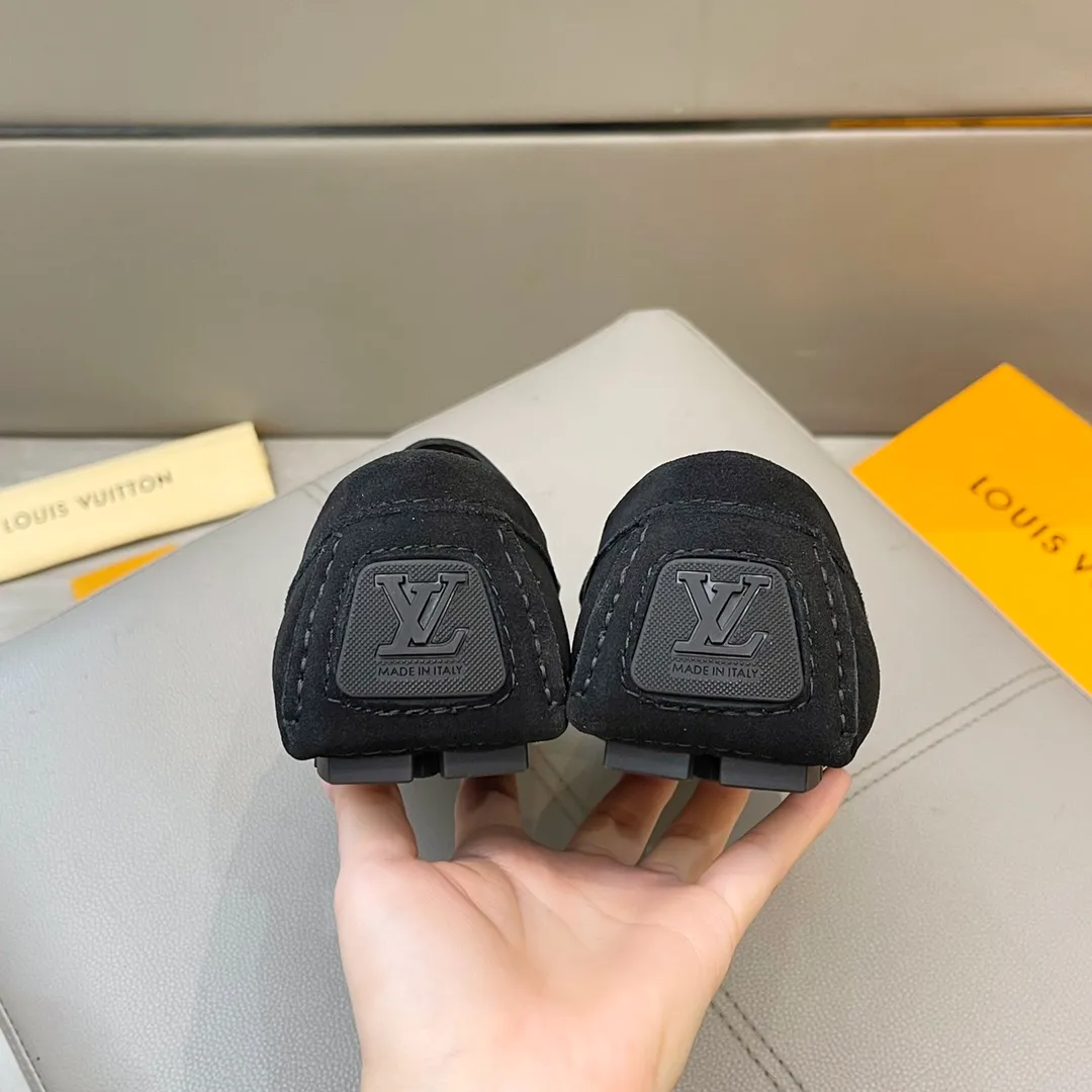 Factory price: 460💰LV men's beanie shoes 2025 official website synchronization <market top version> frosted cowhide ➕ black cowhide original packaging. Size 38-45